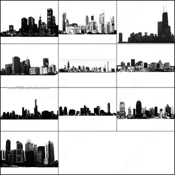 City Skyline Building Brushes Photoshop